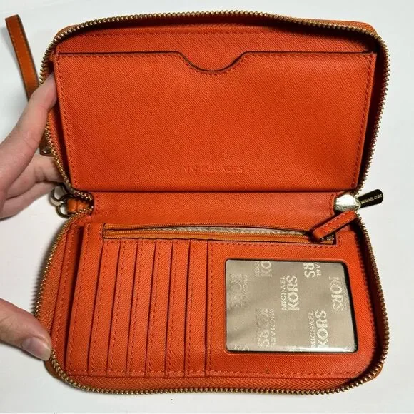 Michael Kors Orange Wallet - Picture 4 of 6